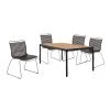 4 Seater Outdoor Four Rectangular Dining Table Set By Houe