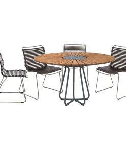 4 Seater Outdoor Circle Dining Table Set By Houe