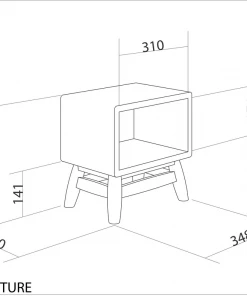 Karpenter Twist Bedside - FSC Teak INDOOR