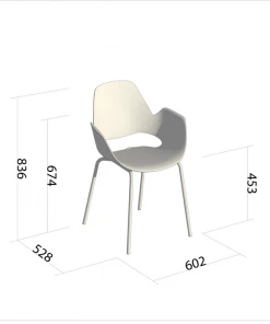 INDOOR Falk Chair With Armrests & 4 Legs By Houe (Black & Dark Green)