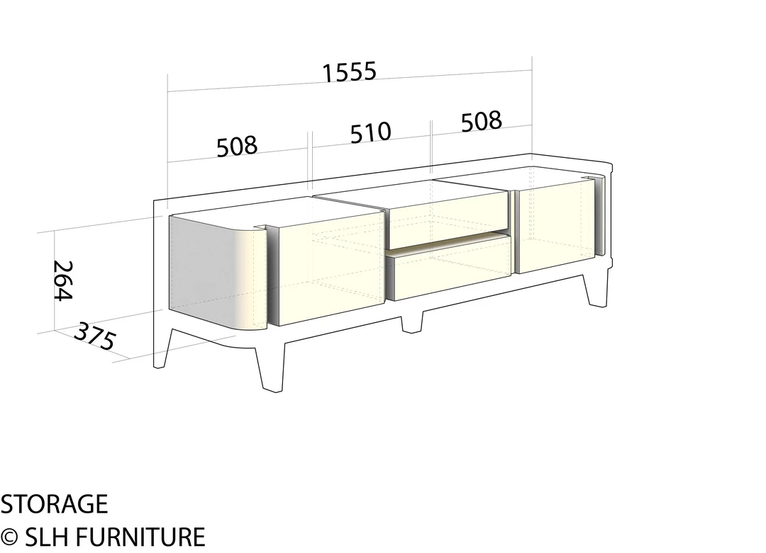 Karpenter INDOOR Koppar Media Cabinet With 3 Doors - European Oak 4 Karpenter INDOOR Koppar Media Cabinet With 3 Doors - European Oak