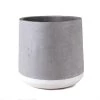 SLH DÉCOR Concrete Planter Large White Band
