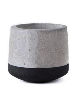 SLH DÉCOR Concrete Planter Small Black Band