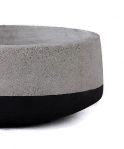 SLH OUTDOOR ACCESSORIES Concrete Bowl Black Band