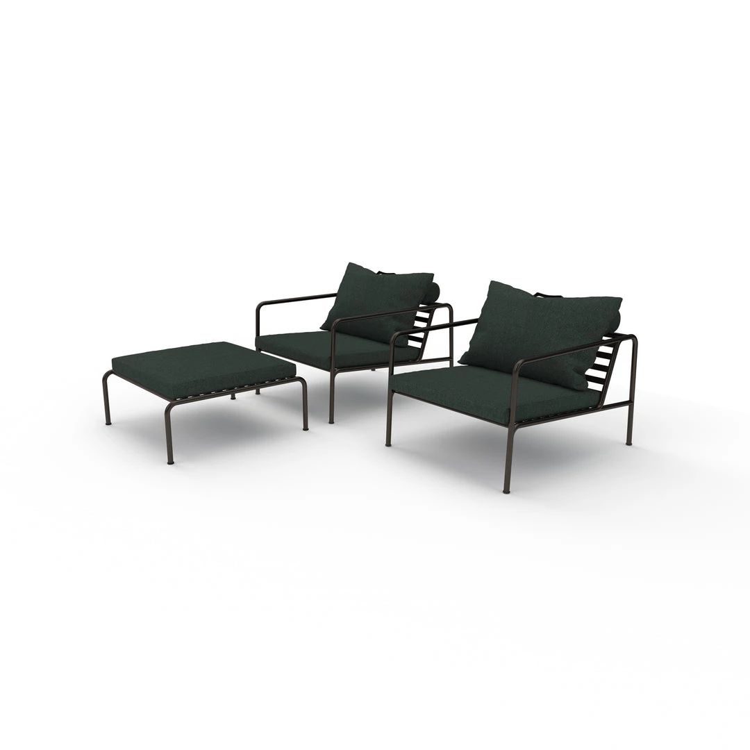 Avon Outdoor Two Seater Lounge Sofa By Houe (Alpine Green) 2 Avon Outdoor Two Seater Lounge Sofa By Houe (Alpine Green)