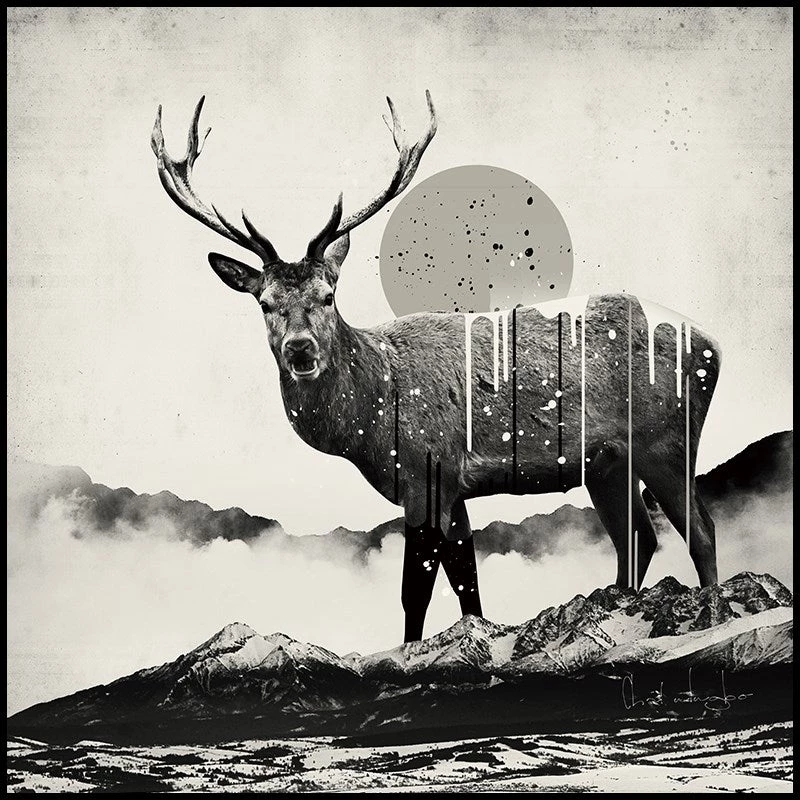 SLH Crystal Print - Deer Abstract Artwork 1 SLH Crystal Print - Deer Abstract Artwork