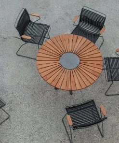 TABLES Circle Outdoor Dining Table 110cm By Houe (Bamboo & Black) 12 TABLES Circle Outdoor Dining Table 110cm By Houe (Bamboo & Black)