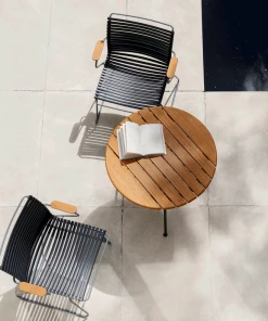 Click Outdoor Tall Back Dining Chair With Armrests By Houe (Dark Grey)