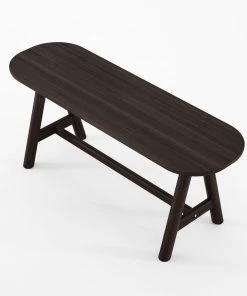 SLH AU INDOOR Curbus Oval Bench - Ebony Finish