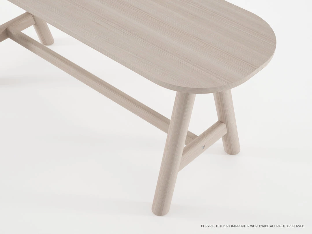 Karpenter Curbus Oval Bench - White Ash 2 Karpenter Curbus Oval Bench - White Ash