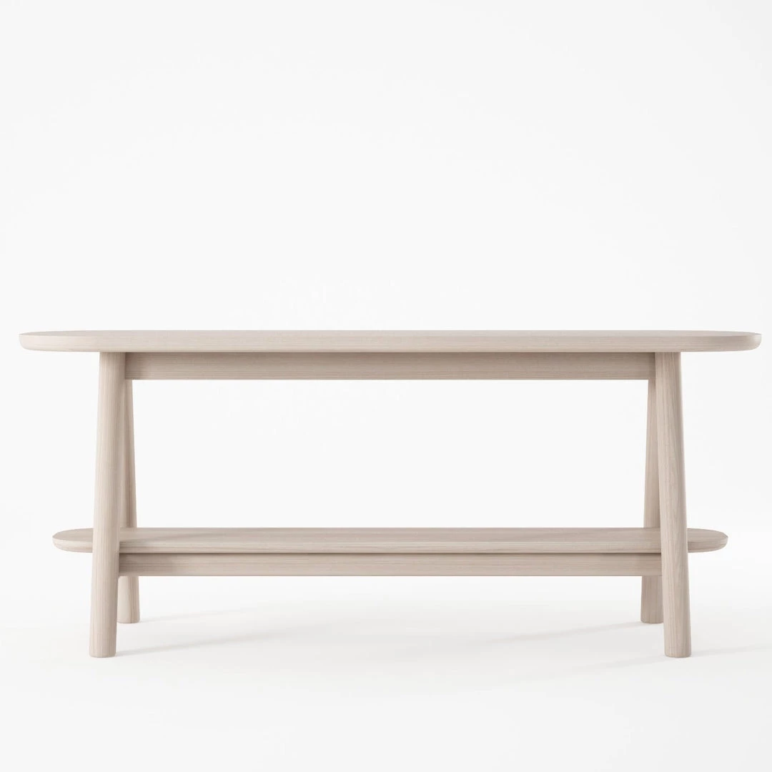 Karpenter Curbus Oval Media Rack - White Ash 2 Karpenter Curbus Oval Media Rack - White Ash