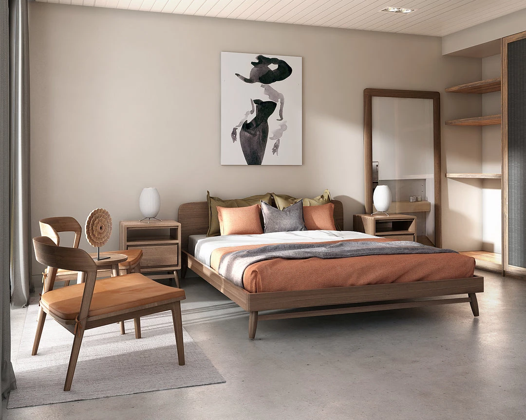 Karpenter INDOOR Twist Queen Bed - FSC Teak 1 Karpenter INDOOR Twist Queen Bed - FSC Teak