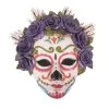 SLH Calavera White Mask With Purple Rose
