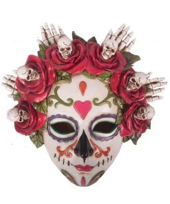 SLH DÉCOR Calavera White Mask Red Rose