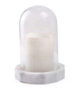 SLH DÉCOR Elementer Kevat Marble & Glass Dome - Small
