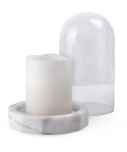 SLH DÉCOR Elementer Kevat Marble & Glass Dome - Small