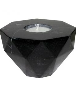 SLH Elementer Flip Marble Candle Holder - Black DÉCOR