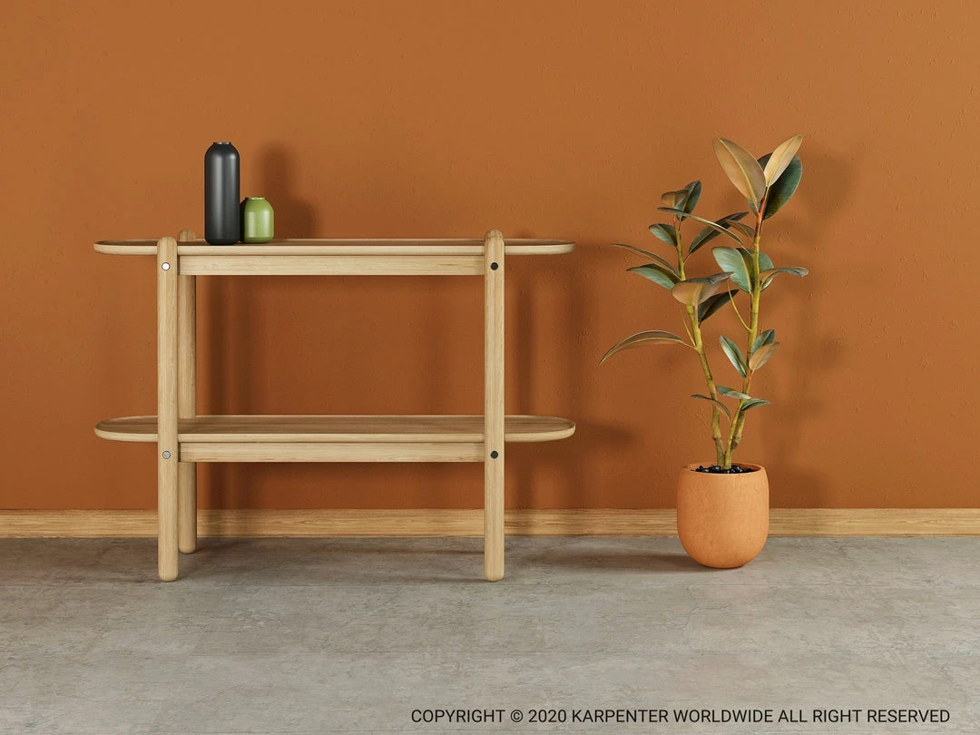 Karpenter East Console With Shelf European Oak 1 Karpenter East Console With Shelf European Oak