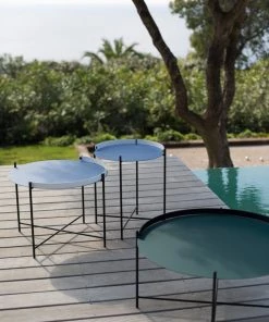 Edge Outdoor Round Coffee Table 62cm By Houe (Pigeon Blue)