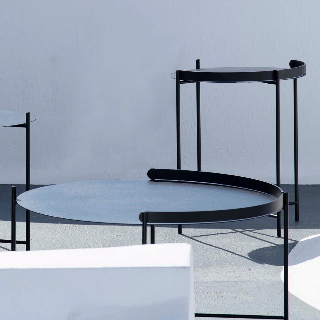 Edge Outdoor Round Coffee Table 76cm By Houe (Black) 3 Edge Outdoor Round Coffee Table 76cm By Houe (Black)