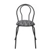 Kleo INDOOR Parisien Black Dining Chair With Upholstered Seat