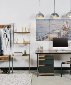 Kleo INDOOR Fokus Mixed Hardwood & Powdercoated Metal Work Desk