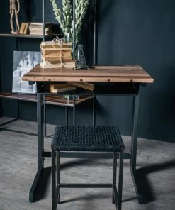 Kleo Fokus Mixed Hardwood & Powdercoated Metal Compact Desk