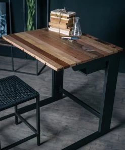 Kleo Fokus Mixed Hardwood & Powdercoated Metal Compact Desk