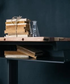 Kleo Fokus Mixed Hardwood & Powdercoated Metal Compact Desk