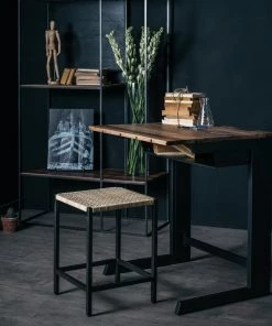 Kleo Fokus Mixed Hardwood & Powdercoated Metal Compact Desk