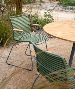 Click Outdoor Dining Chair With Armrests By Houe (Olive Green) 9 Click Outdoor Dining Chair With Armrests By Houe (Olive Green)