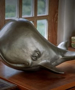 Kleo Cast Aluminium Moby Whale Décor Piece DÉCOR