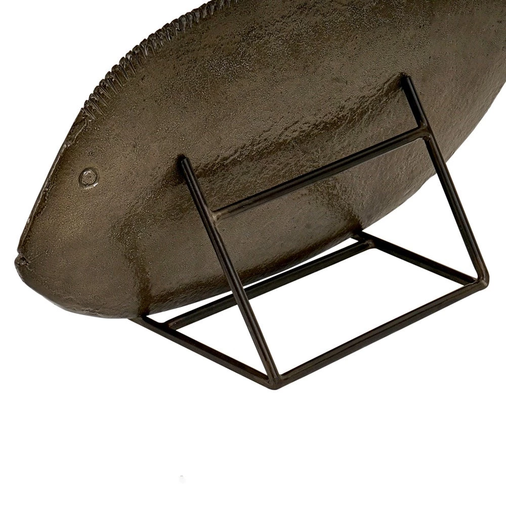 Kleo Cast Aluminium Fish Décor Piece On Stand 2 Kleo Cast Aluminium Fish Décor Piece On Stand