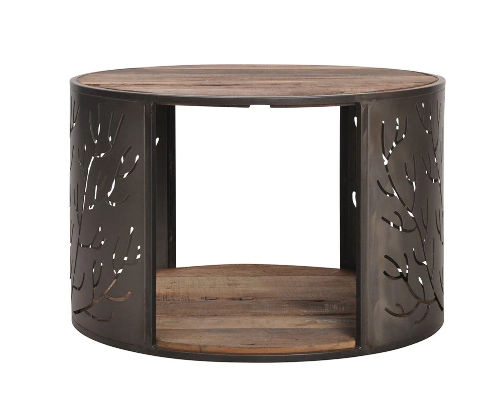 Kleo INDOOR Coral Mixed Hardwood & Metal Round Coffee Table 2 Kleo INDOOR Coral Mixed Hardwood & Metal Round Coffee Table