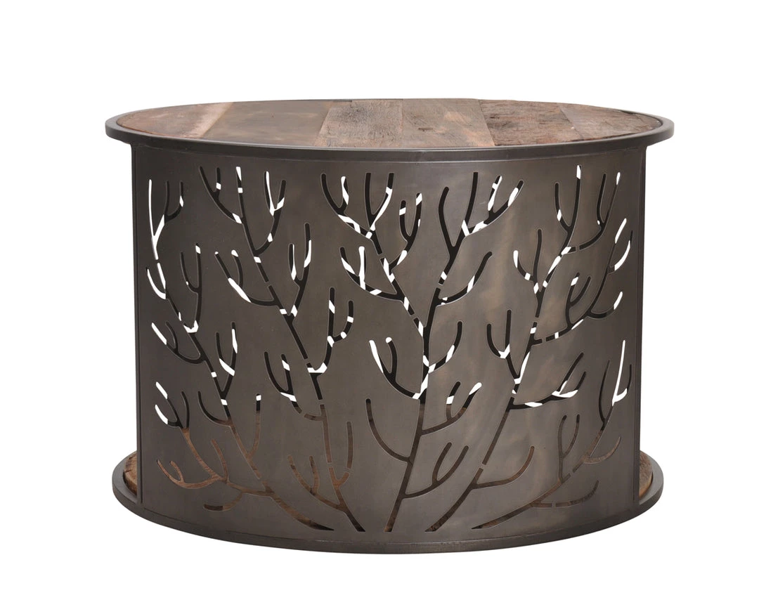 Kleo INDOOR Coral Mixed Hardwood & Metal Round Coffee Table 7 Kleo INDOOR Coral Mixed Hardwood & Metal Round Coffee Table