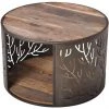 Kleo INDOOR Coral Mixed Hardwood & Metal Round Coffee Table