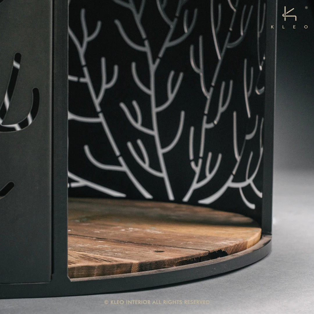 Kleo INDOOR Coral Mixed Hardwood & Metal Round Coffee Table 3 Kleo INDOOR Coral Mixed Hardwood & Metal Round Coffee Table