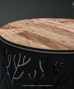 Kleo INDOOR Coral Mixed Hardwood & Metal Round Coffee Table 11 Kleo INDOOR Coral Mixed Hardwood & Metal Round Coffee Table