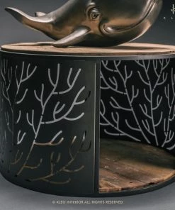 Kleo INDOOR Coral Mixed Hardwood & Metal Round Coffee Table 15 Kleo INDOOR Coral Mixed Hardwood & Metal Round Coffee Table