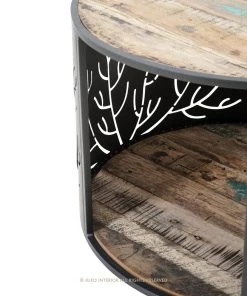 Kleo INDOOR Coral Mixed Hardwood & Metal Round Coffee Table 13 Kleo INDOOR Coral Mixed Hardwood & Metal Round Coffee Table