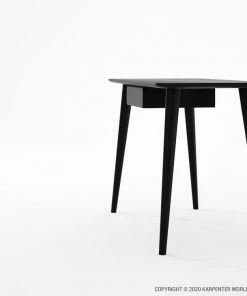 Karpenter Domani Desk With Draw In European Oak Black Satin