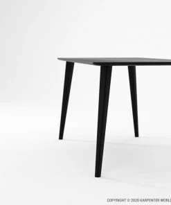 Karpenter Domani Dining Table In European Oak Satin Black INDOOR