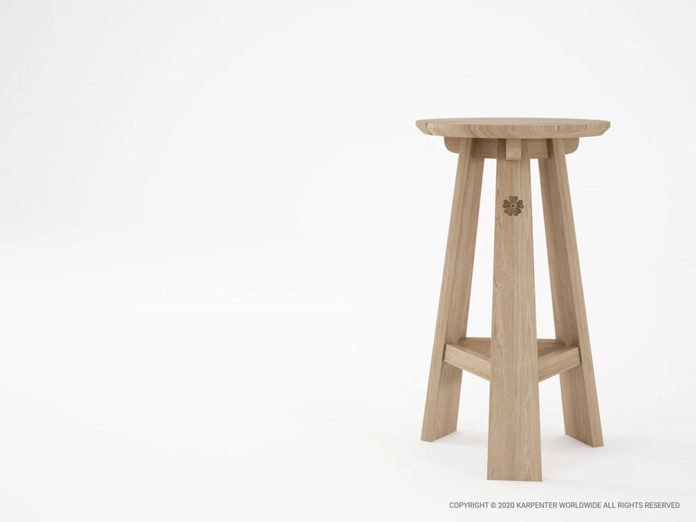 Karpenter INDOOR East Round Counter Stool European Oak 5 Karpenter INDOOR East Round Counter Stool European Oak