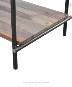 Kleo Discreet Mindi Wood & Powdercoated Metal Display Shelving Unit