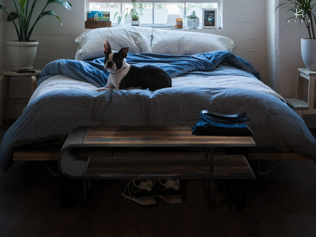 Kleo Aru Reclaimed Hardwood & Metal Curved Open Coffee Table 4 Kleo Aru Reclaimed Hardwood & Metal Curved Open Coffee Table