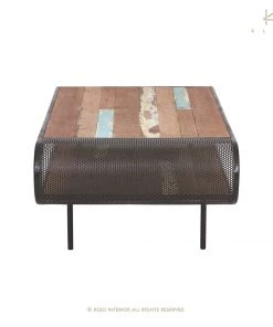 Kleo Aru Reclaimed Hardwood & Metal Curved Open Coffee Table 15 Kleo Aru Reclaimed Hardwood & Metal Curved Open Coffee Table