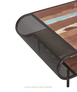 Kleo Aru Reclaimed Hardwood & Metal Curved Open Coffee Table 17 Kleo Aru Reclaimed Hardwood & Metal Curved Open Coffee Table