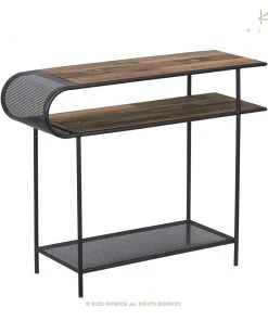 Kleo Aru Reclaimed Hardwood & Metal Console Table