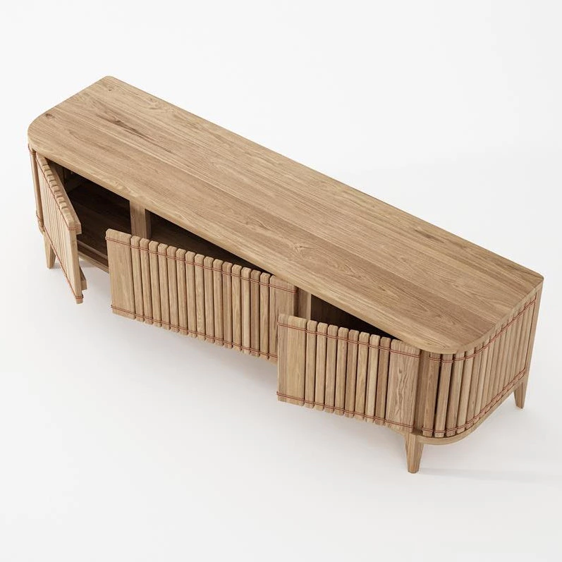 Karpenter INDOOR Koppar Media Cabinet With 3 Doors - European Oak 8 Karpenter INDOOR Koppar Media Cabinet With 3 Doors - European Oak