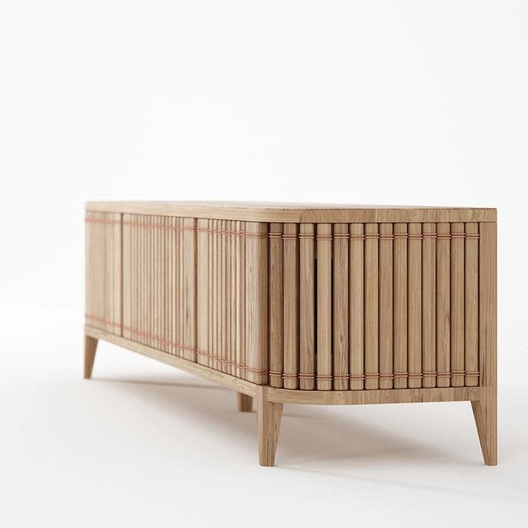 Karpenter Koppar Large Media Cabinet With 3 Doors - European Oak 3 Karpenter Koppar Large Media Cabinet With 3 Doors - European Oak